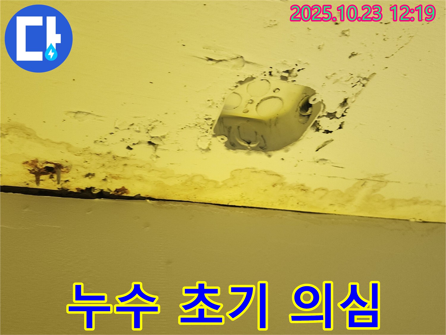 양주시 은현면 하패리 천장 누수 - 콘센트 주변 오염, 초기 누수 의심