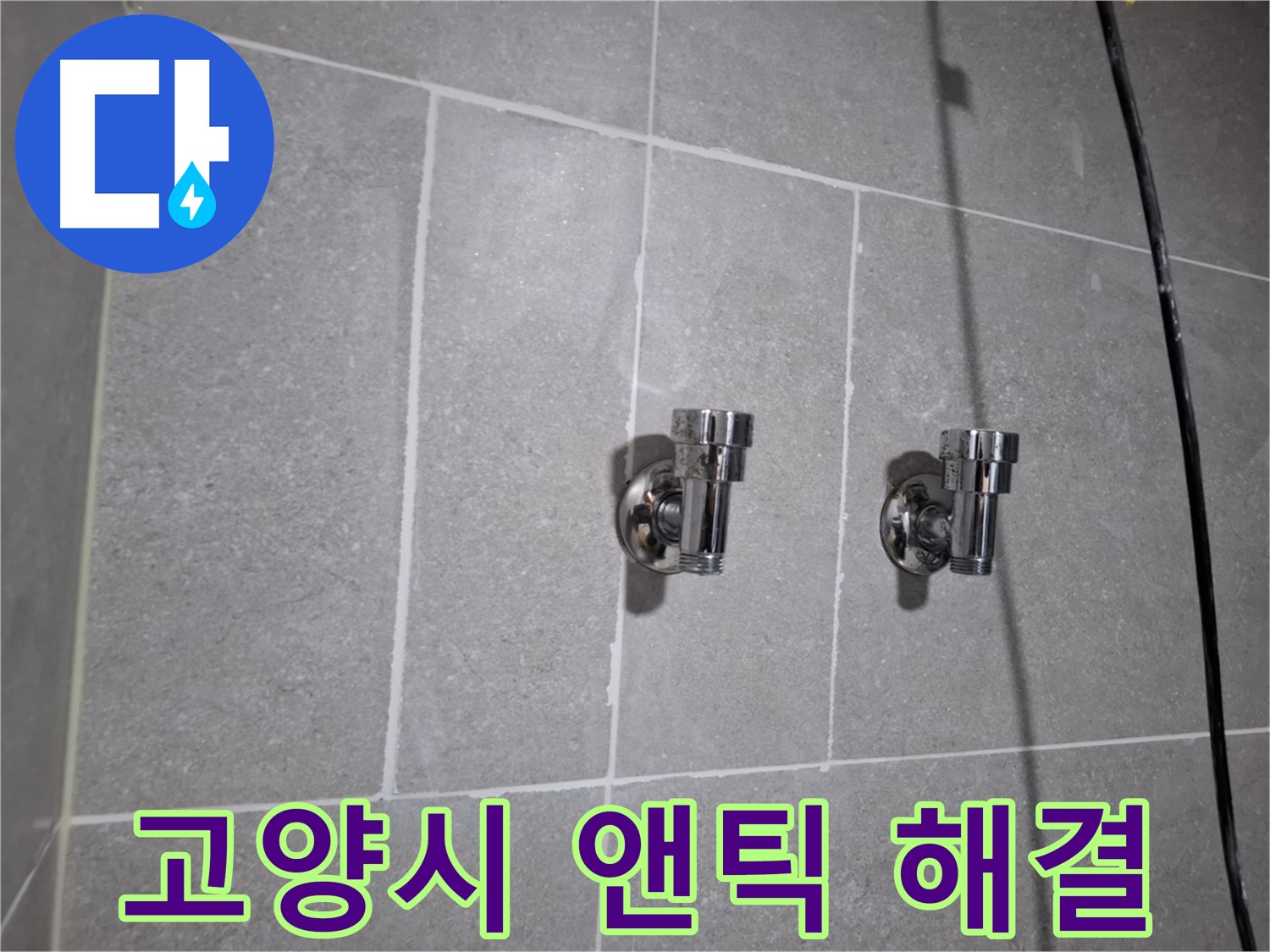 고양시 지축동 누수 - 앤틱 2구 앵글밸브 교체로 누수 해결!