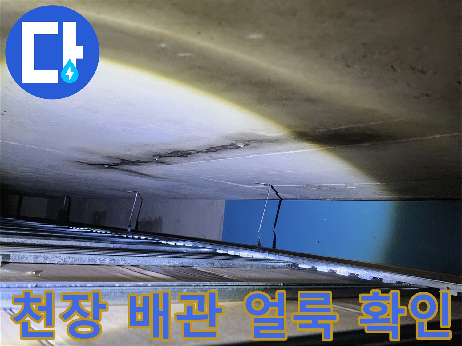 양주시 옥정동-욕실 점검구 내 배관 주변의 습한 상태