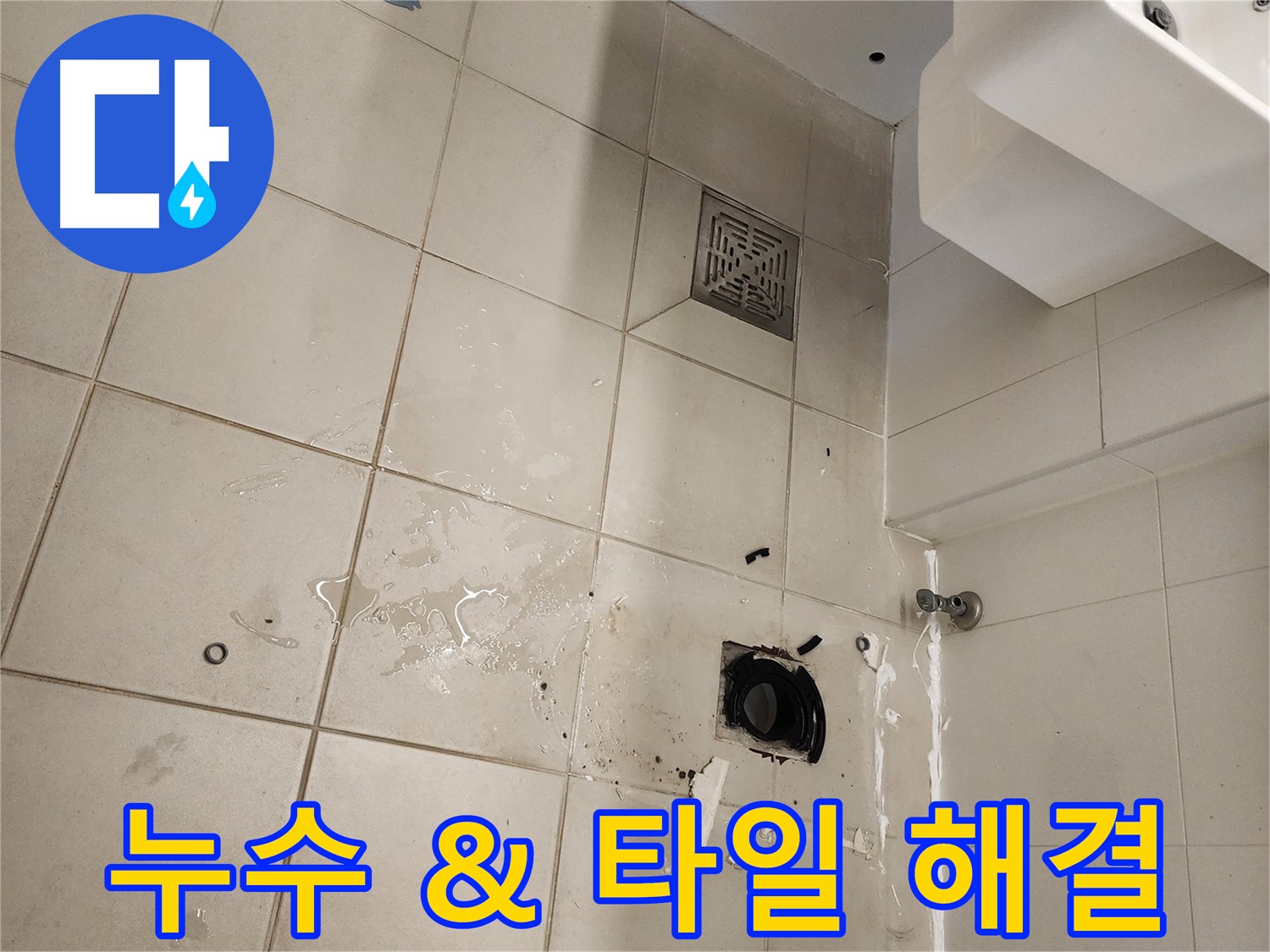 김포 사우동 욕실 배수구 누수 & 타일 들뜸 전문가 해결