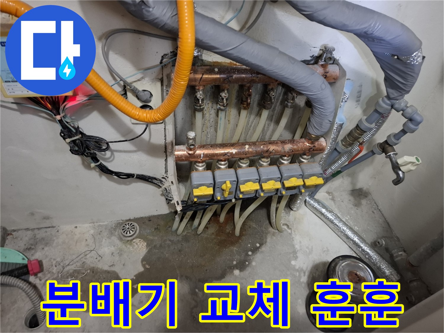 분배기 교체 훈훈 - 낡은 분배기를 새 제품으로 교체하여 누수 문제를 해결하고 마음까지 훈훈해졌습니다.