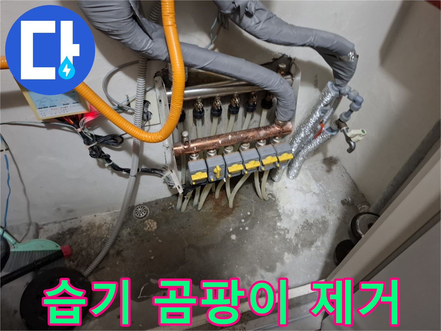 분배기 하부 습기 - 곰팡이 제거 및 소독으로 쾌적한 환경을 만듭니다.