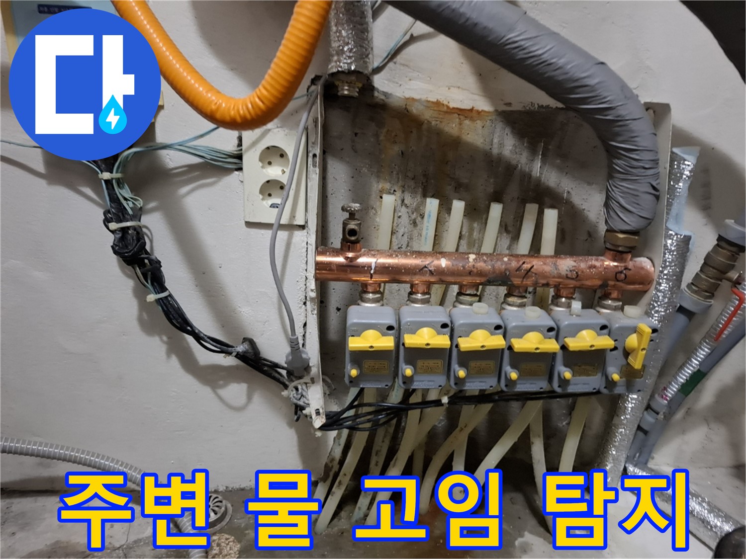 신림 누수 - 분배기 주변 물 고임 - 빠른 누수 탐지가 중요!