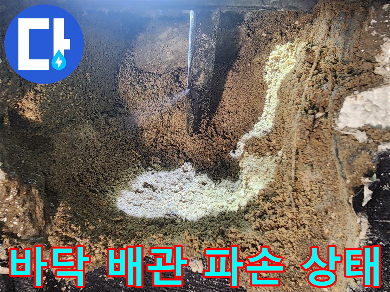 의정부 흥선동-현장-배관-파손-및-흙-상태