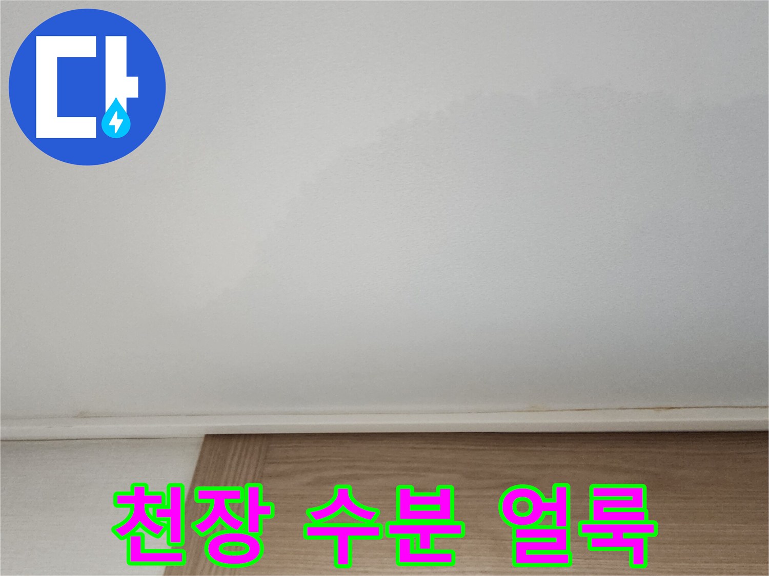 천장-표면에-나타난-커다란-물-번짐-자국