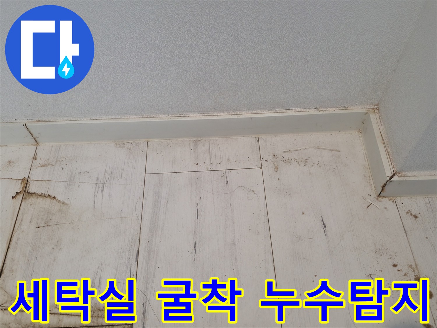 신림동 세탁실 누수 탐지 - 굴착 작업으로 누수 원인 찾는 과정