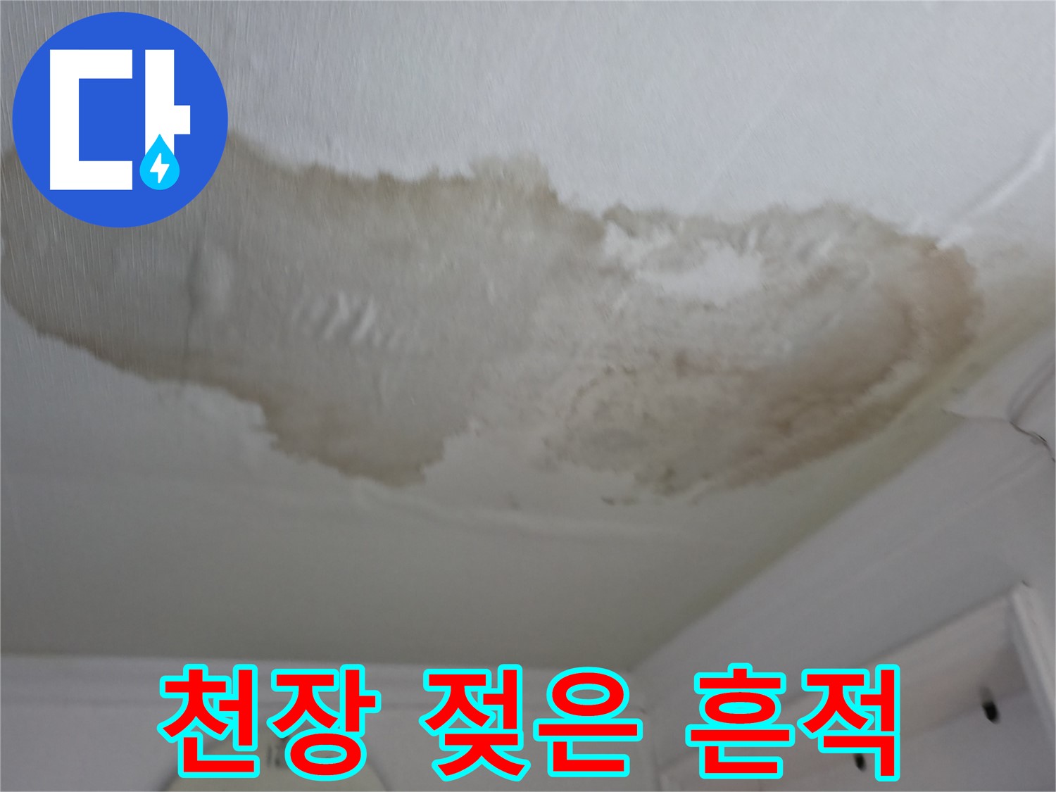 대림동 현대아파트 천장 젖은 흔적 - 누수 진행 중