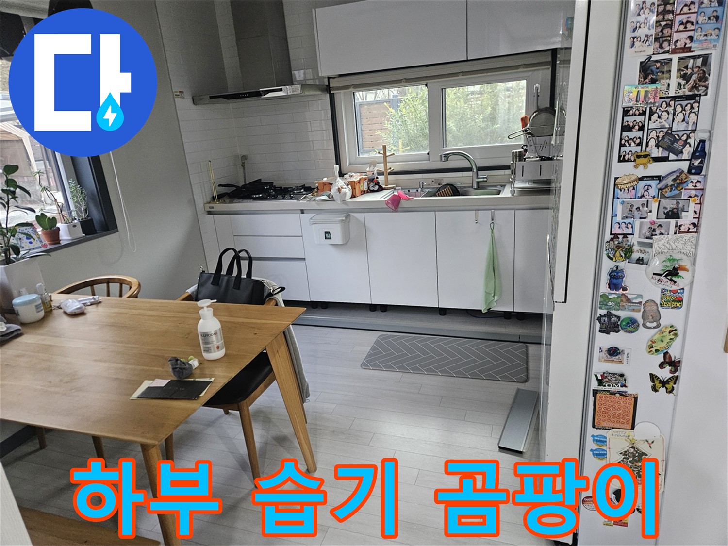 이천 마장면 누수 - 싱크대 하부 습기 - 곰팡이 발생 주의