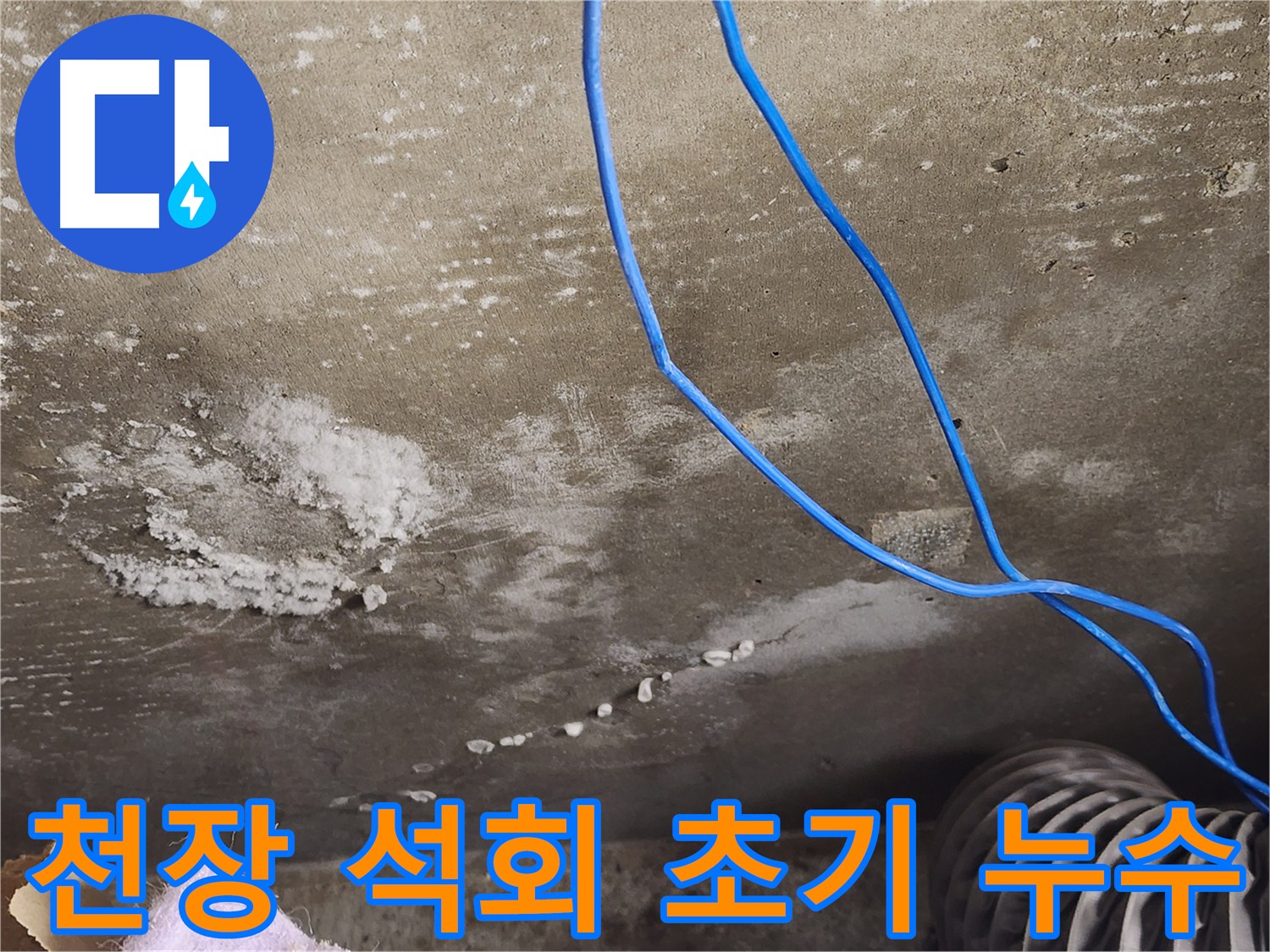 보정동 - 콘크리트 천장 석회 - 초기 누수 증상 확인