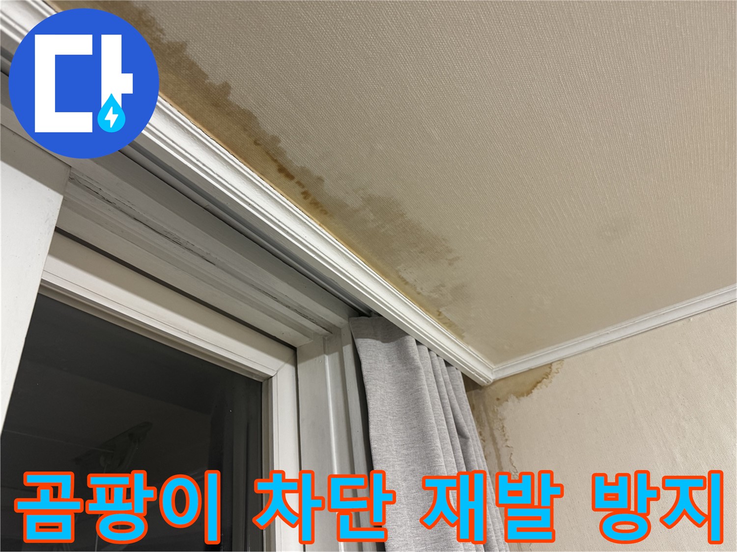 서대문구 홍제동 창가 누수 - 천장 곰팡이 완벽 차단, 재발 방지 시공 이미지입니다.