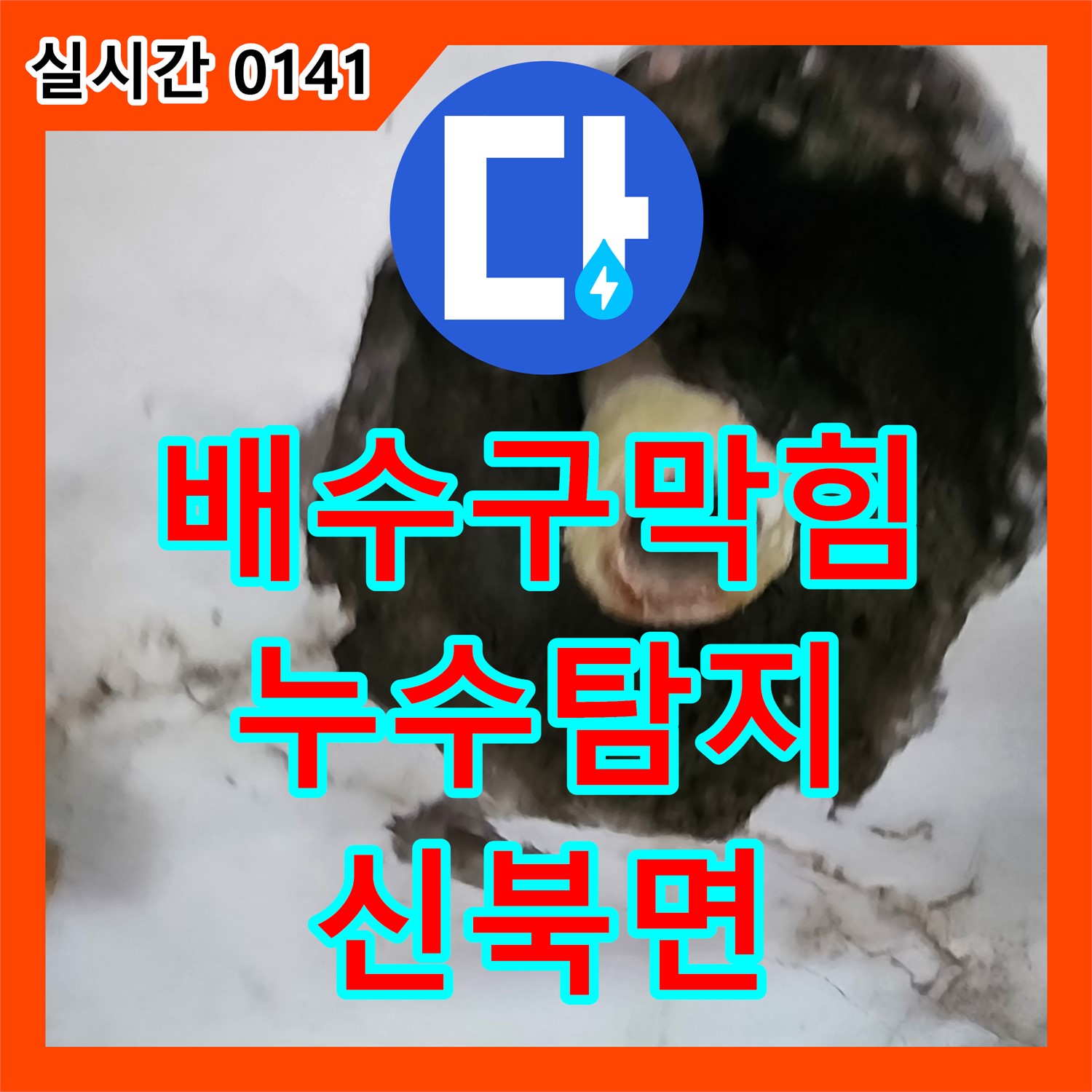 신북면 누수탐지업체, 싱크대 배수구 막힘으로 인한 누수, 완벽 해결