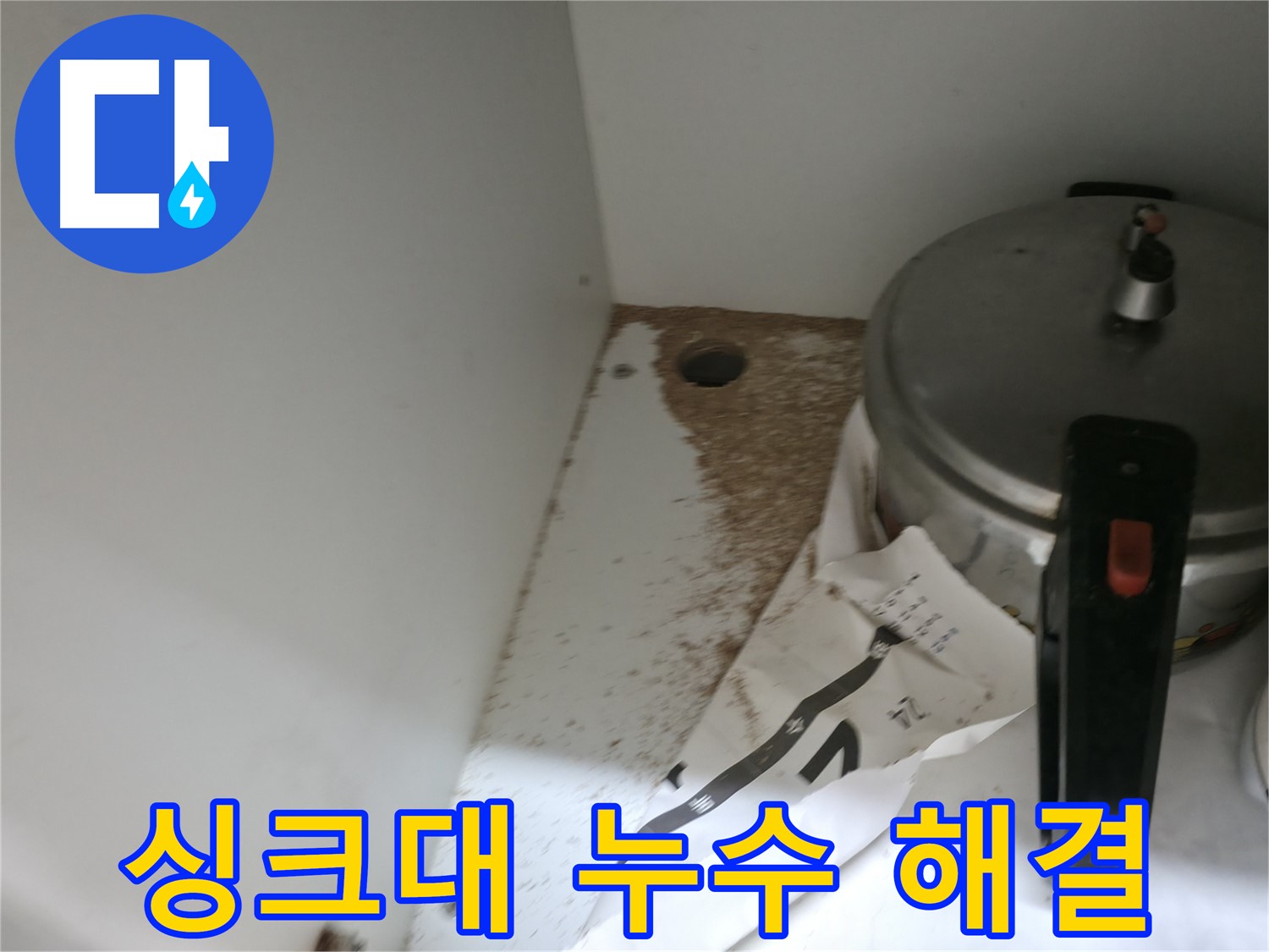 싱크대 하부 - 누수 확인 - 전문가의 도움이 필요합니다.