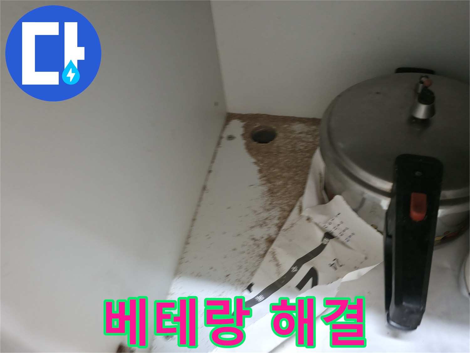 싱크대 누수 - 톱밥 - 베테랑 - 완벽 해결 약속