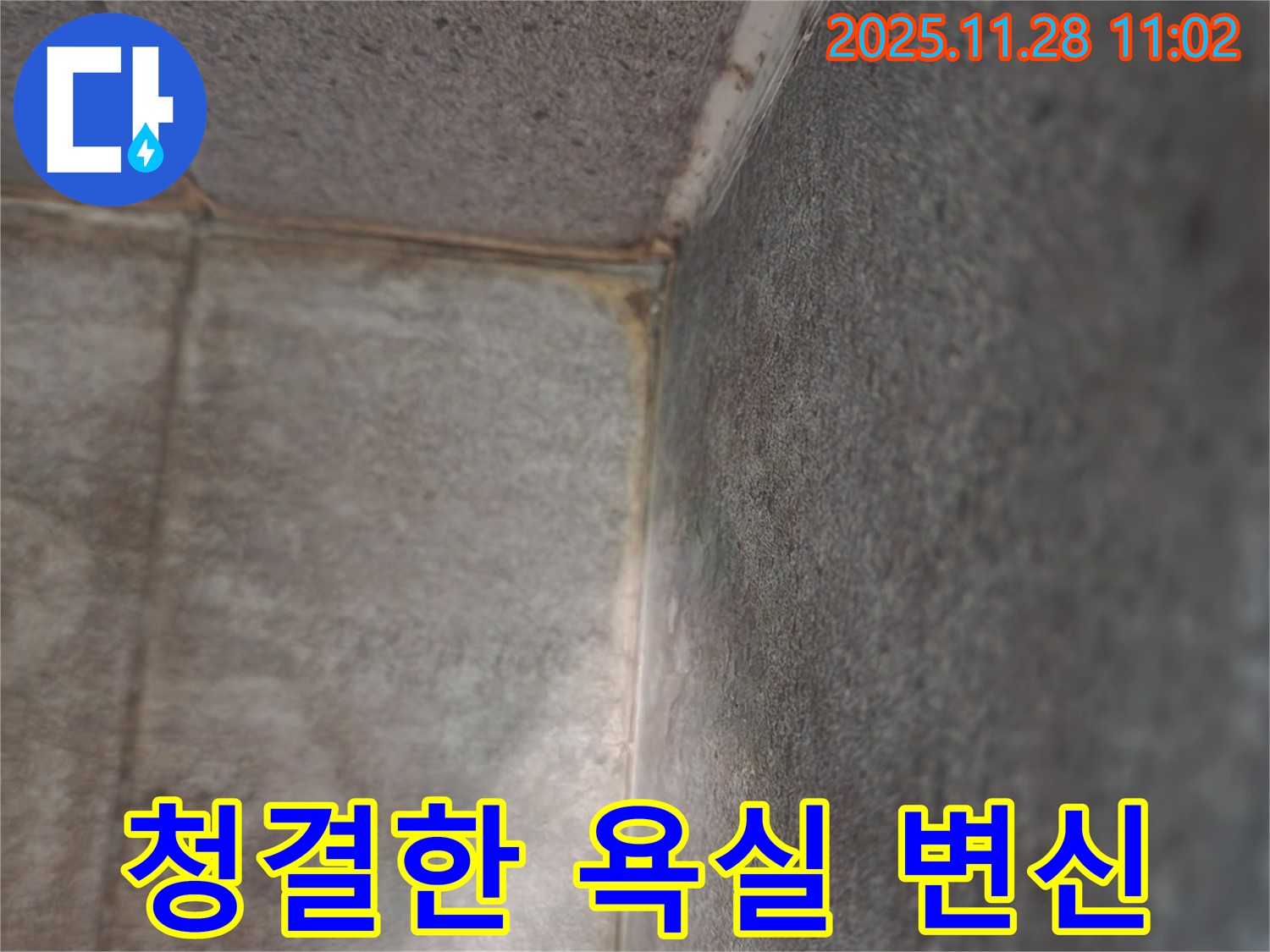 금동리 욕실 - 곰팡이 제거 후 청결한 욕실 변신