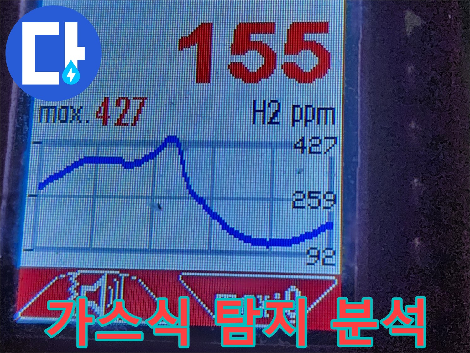 광진구 구의동 누수 - 가스식 탐지 장비로 누수 데이터 분석 중