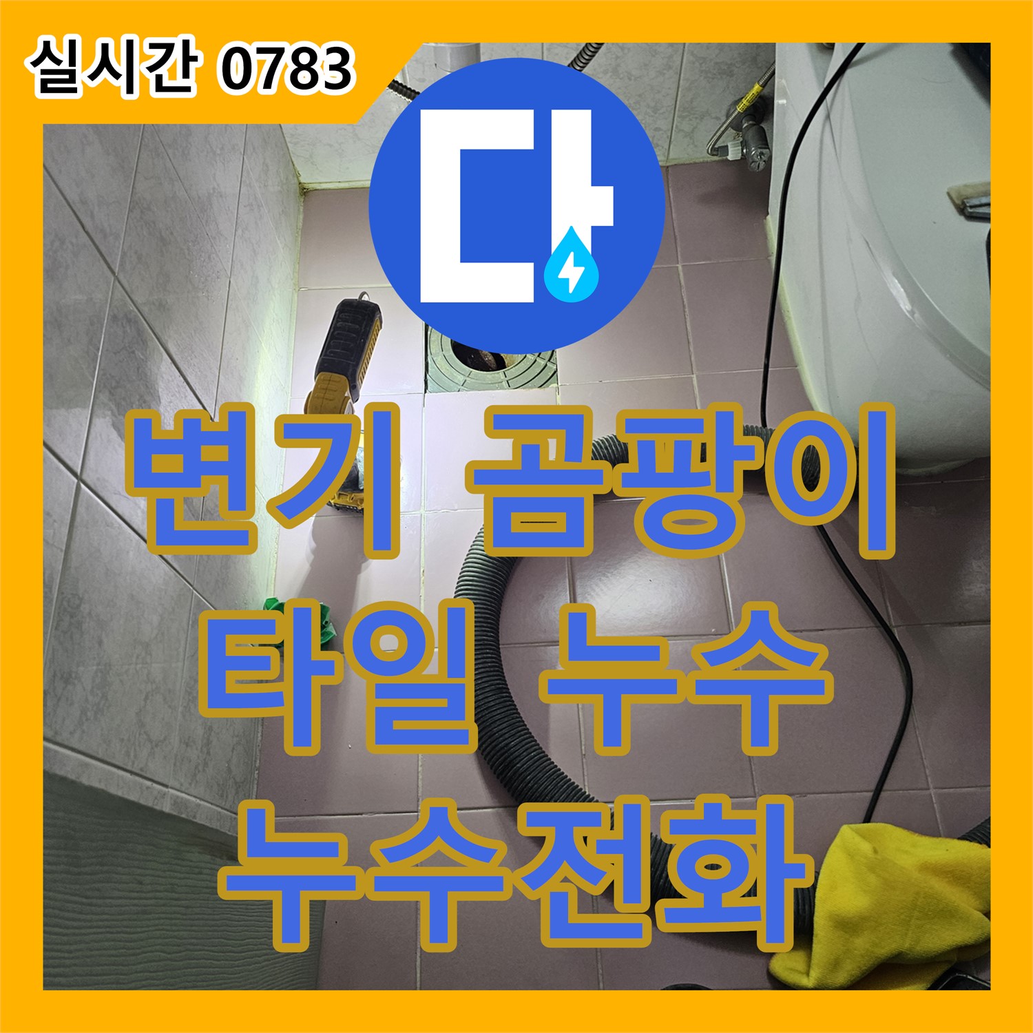 누수전화번호, 변기 주변 타일 곰팡이, 누수 의심하고 연락 주세요 - 동작구