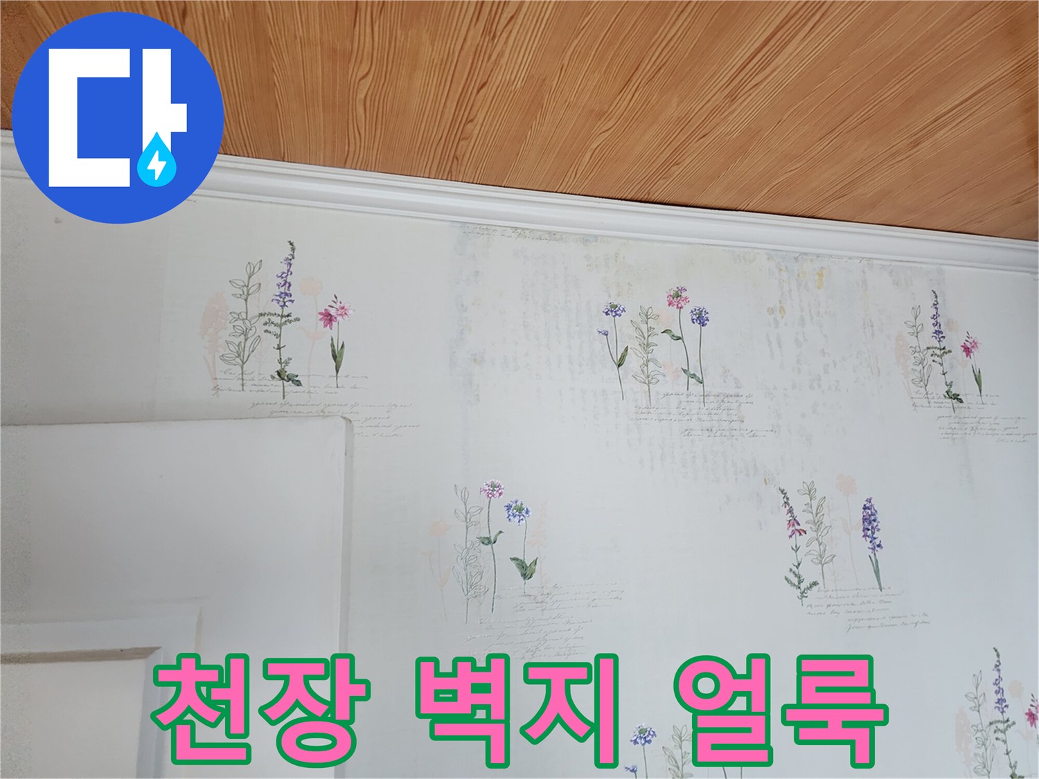 포천 영중면 현장의 천장 벽지 변색 및 얼ভাবে 상태