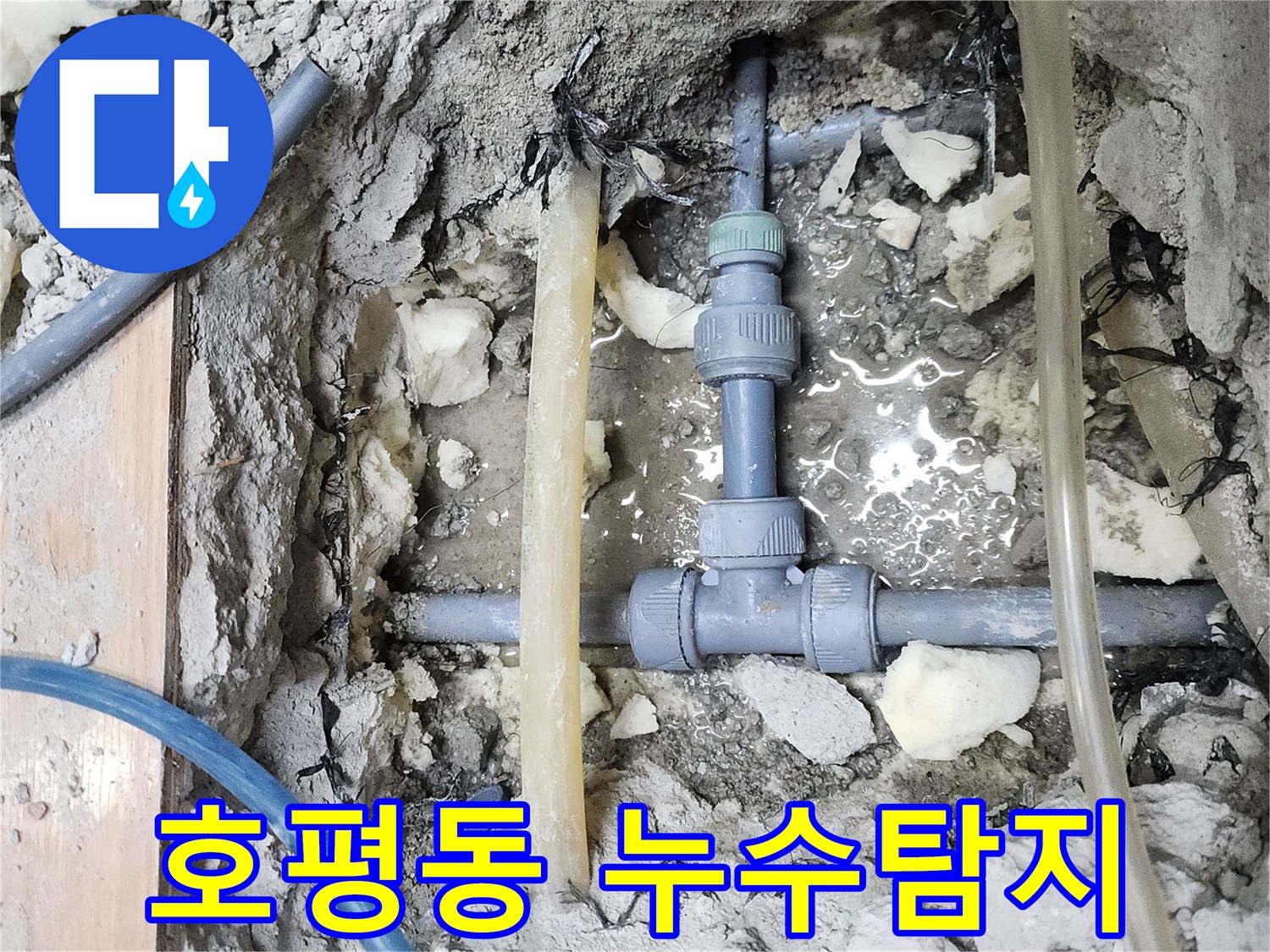 남양주 호평동 아파트 누수 현장 - 누수탐지 및 배관 수리 과정