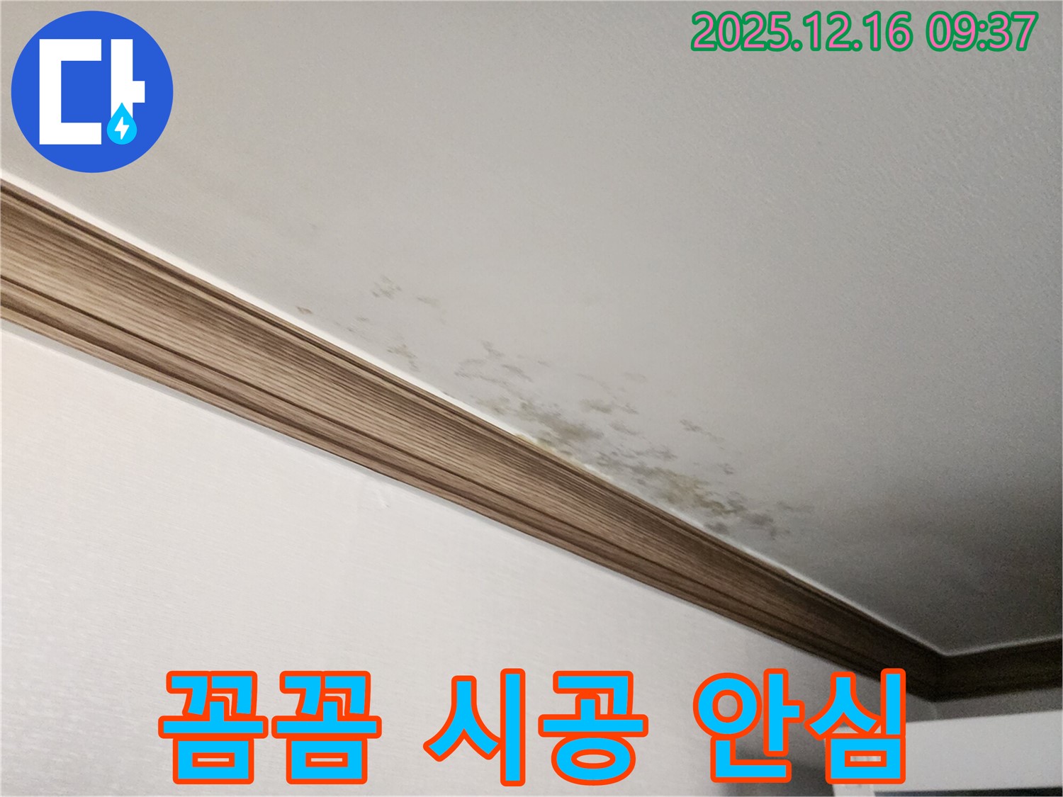 경기도 포천시 누수 - 곰팡이 슨 몰딩, 꼼꼼한 시공으로 곰팡이 걱정 끝!