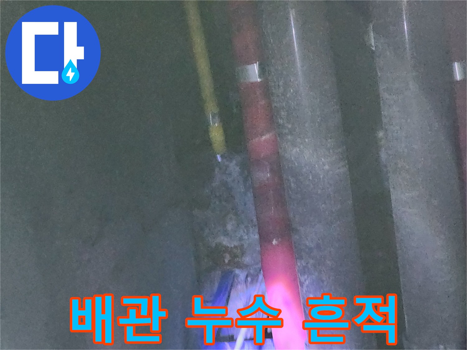 중계동 주방-물샘 현상이 나타난 싱크대 하부 배수 호스 부위