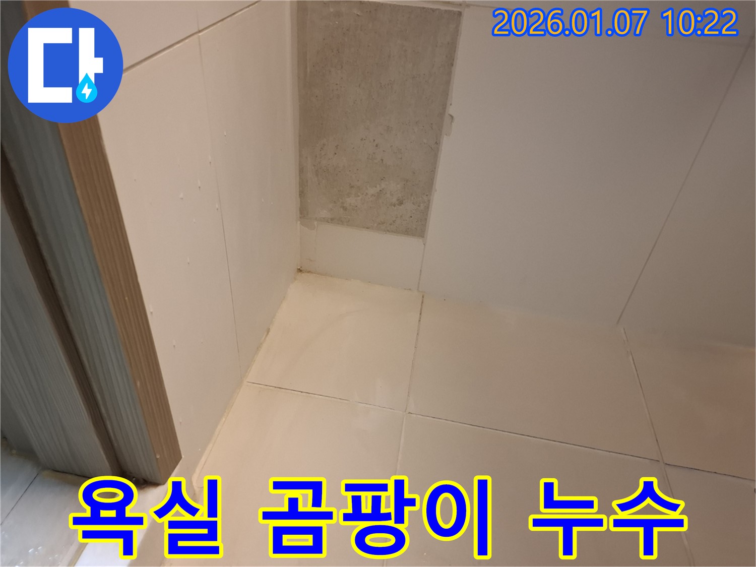 용인 모현 욕실 벽면 곰팡이 - 누수 해결 후 곰팡이 제거로 깨끗하게!