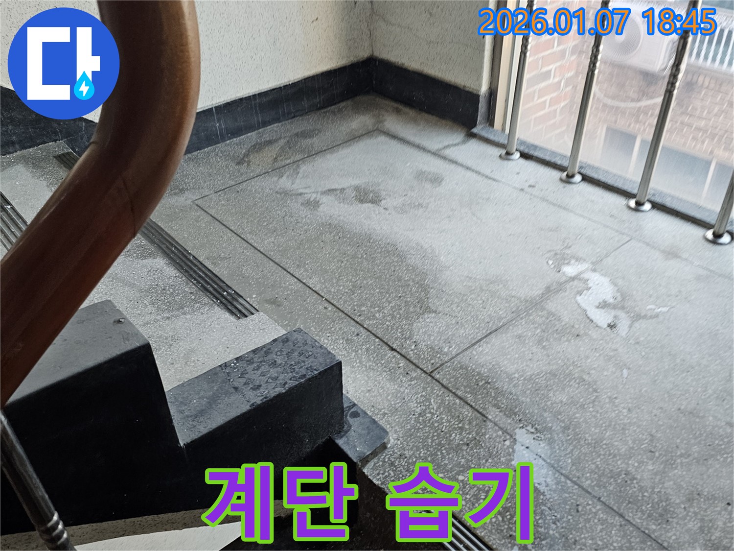 계단 습기 - 곰팡이 발생 위험 - 건강 위협