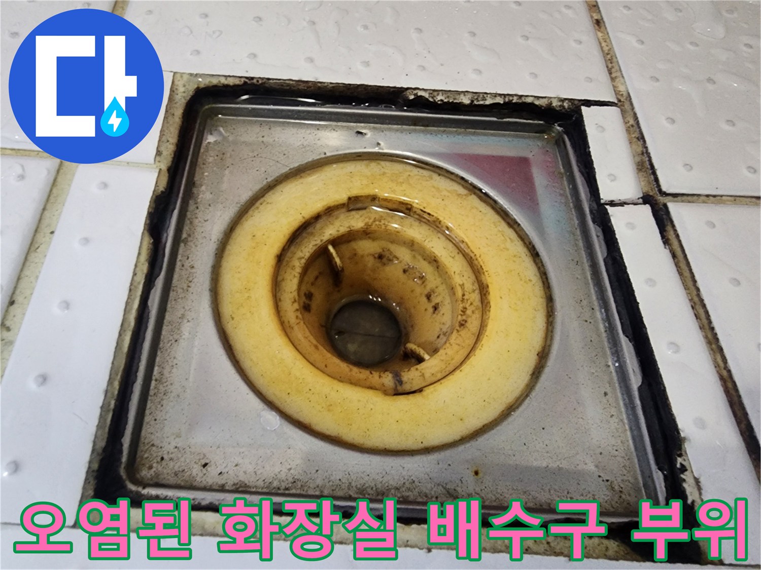 배수구-유가-주변의-물때와-이물질-축적-상태