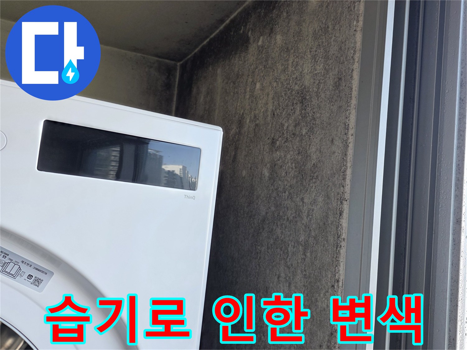 세탁기-위쪽-벽면-곰팡이-상태