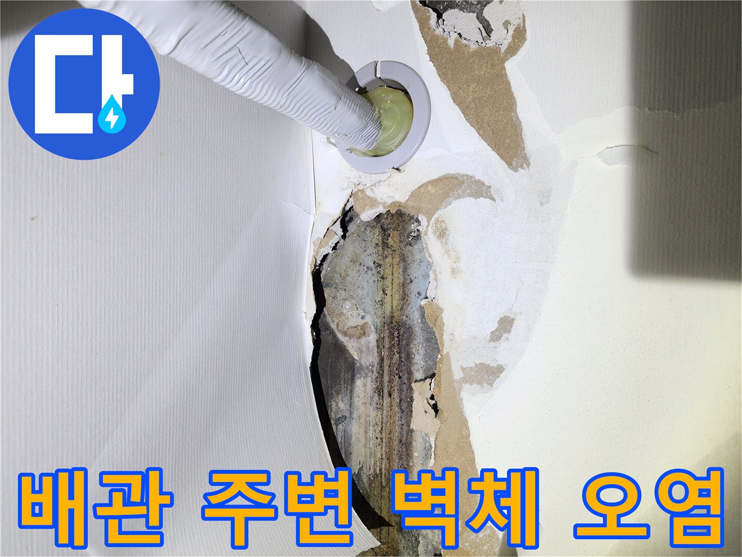 배관-연결부-근처의-습윤한-벽면-상태