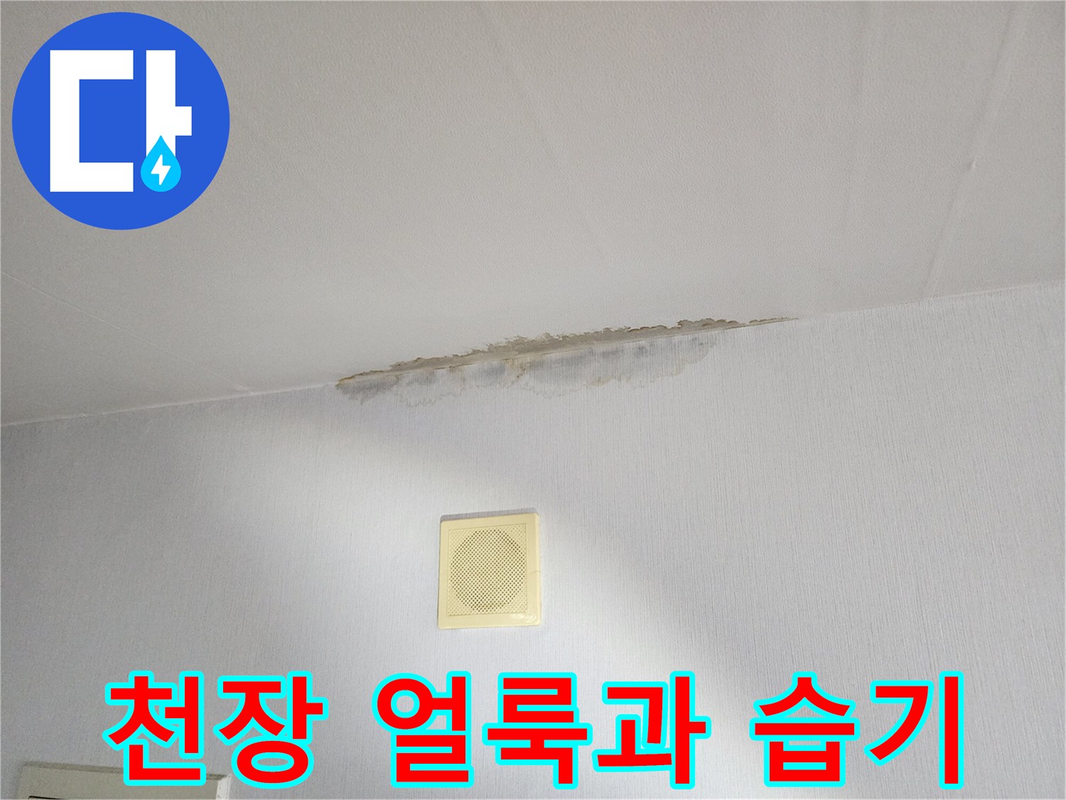 화장실-천장-경계면에-발생한-물자국-및-습기-흔적