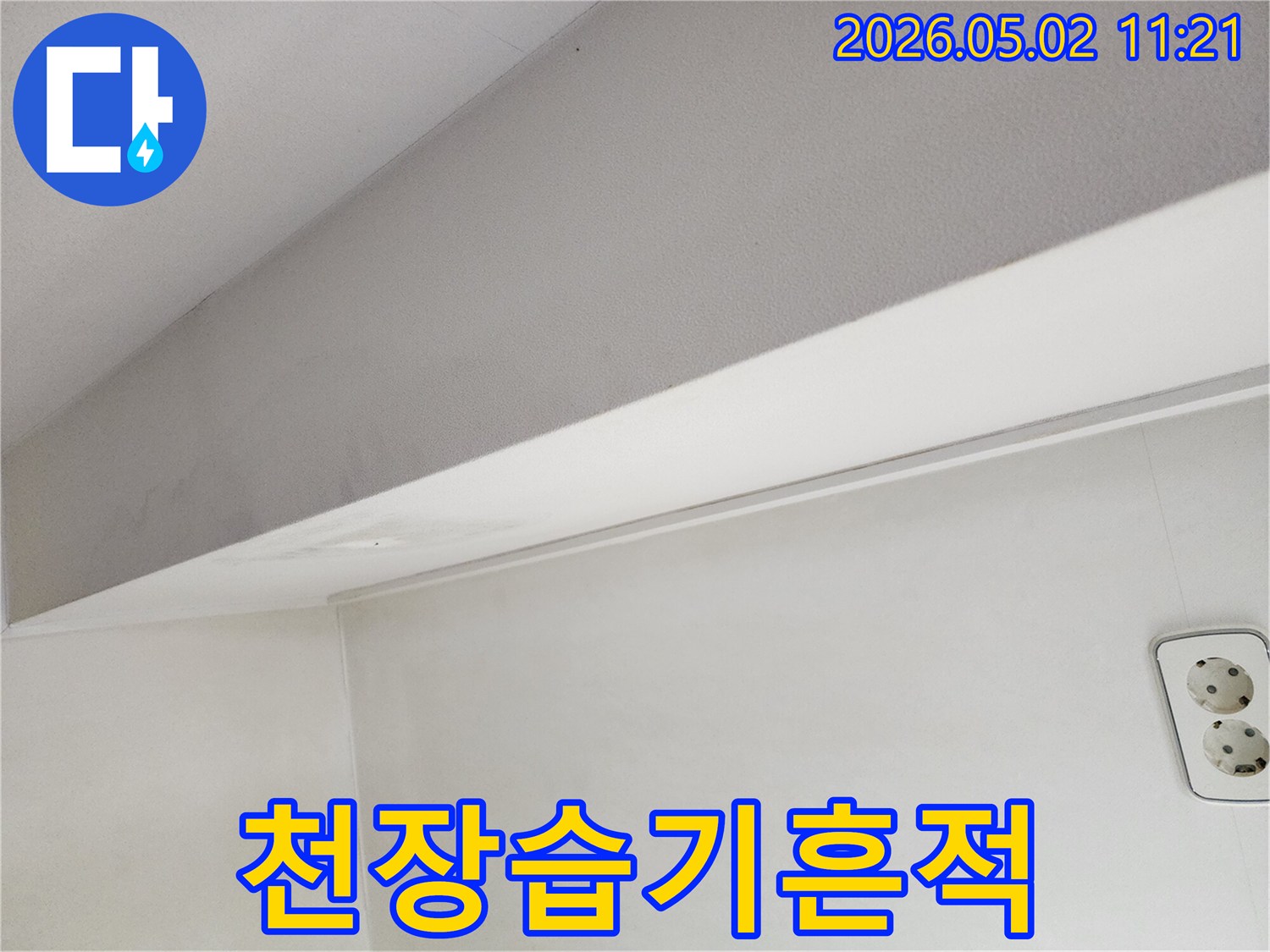 누수-진단을-위해-촬영된-천장-물자국-현장-사진입니다.