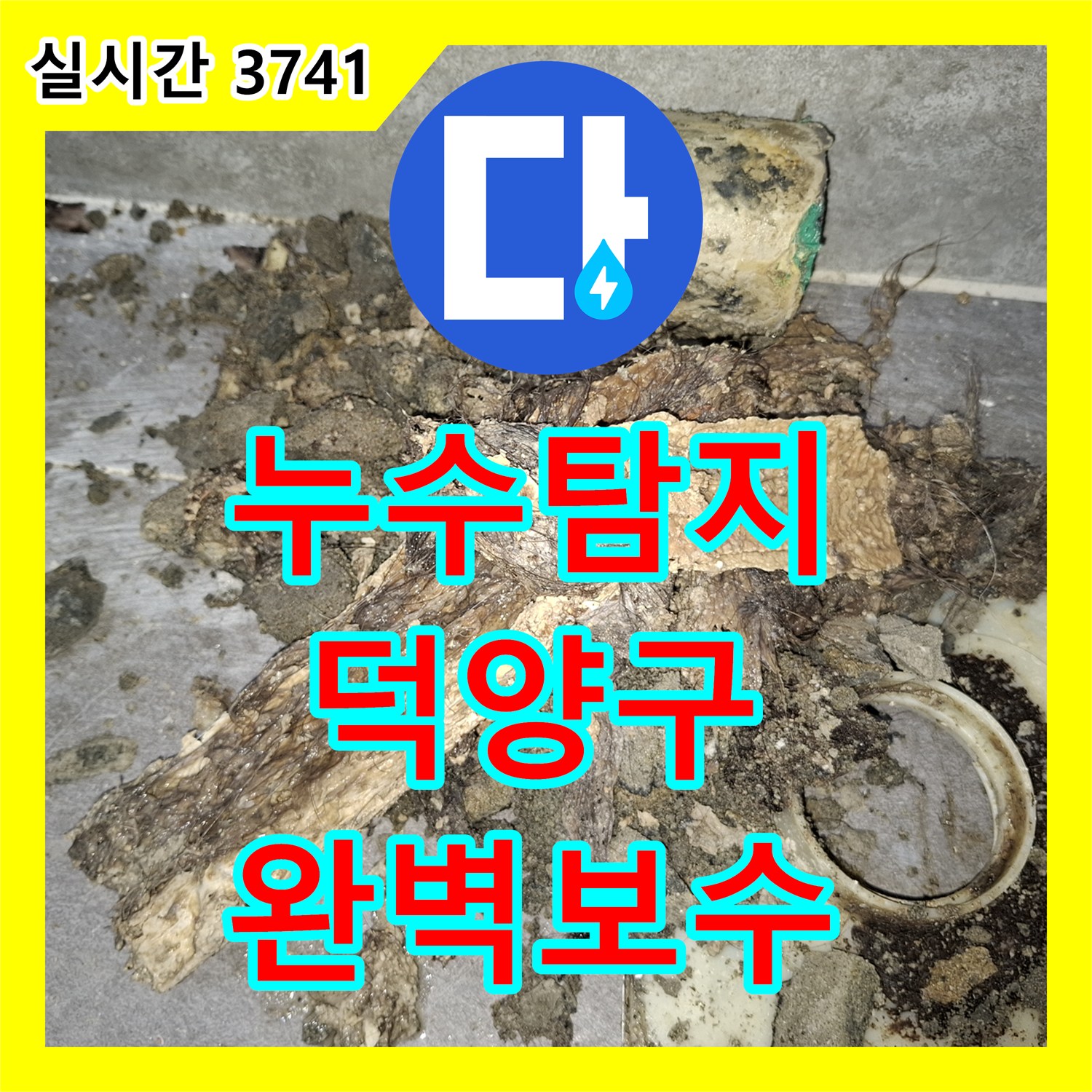 누수탐지 하수구 역류 원인 이물질 문제, 정확히 찾아내어 해결한 이야기 고양시 덕양구