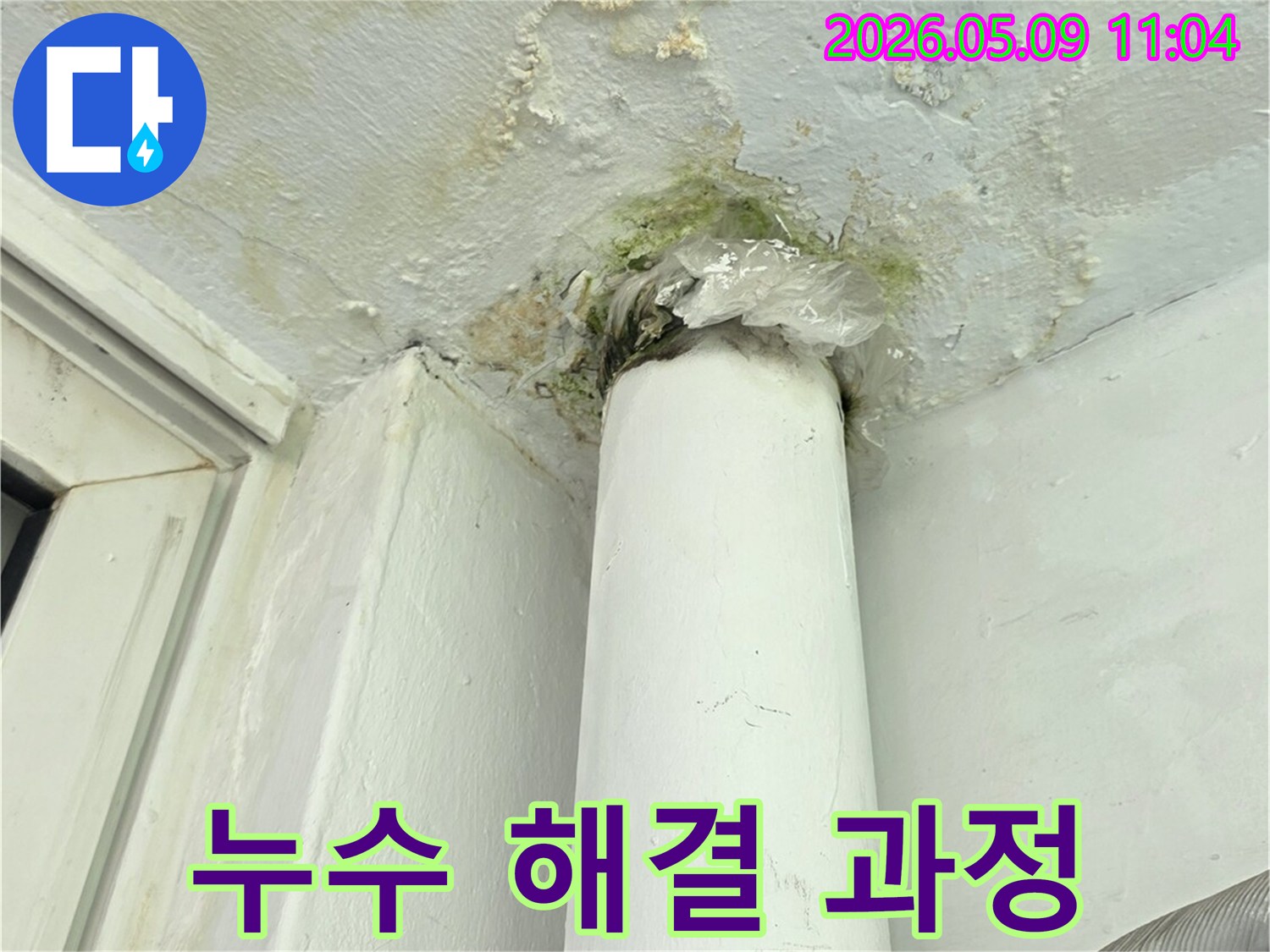 누수로 인한-벽면 곰팡이와-물샘을 해결하기 위한-진단 과정 이미지