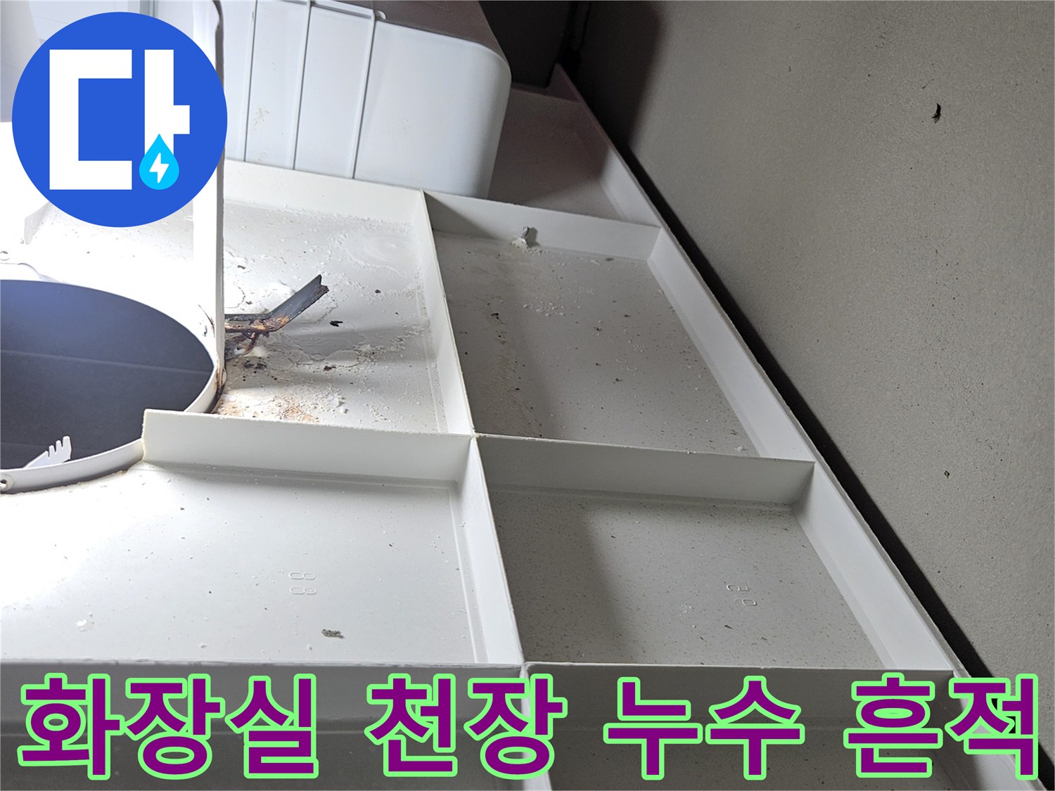 성연 아파트-화장실 천장 내부 배관 물자국 상태