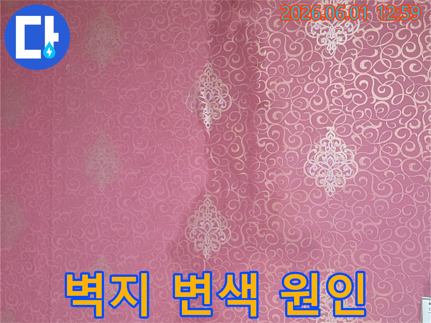 천장 벽지 젖음-신속한 조치가 필요한 누수 증상