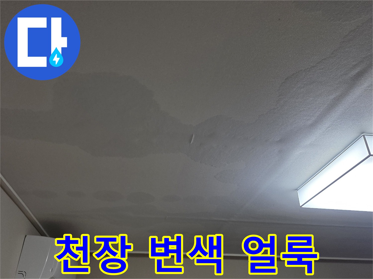 일산서구 아파트 천장의 누수 흔적 및 벽지 변색