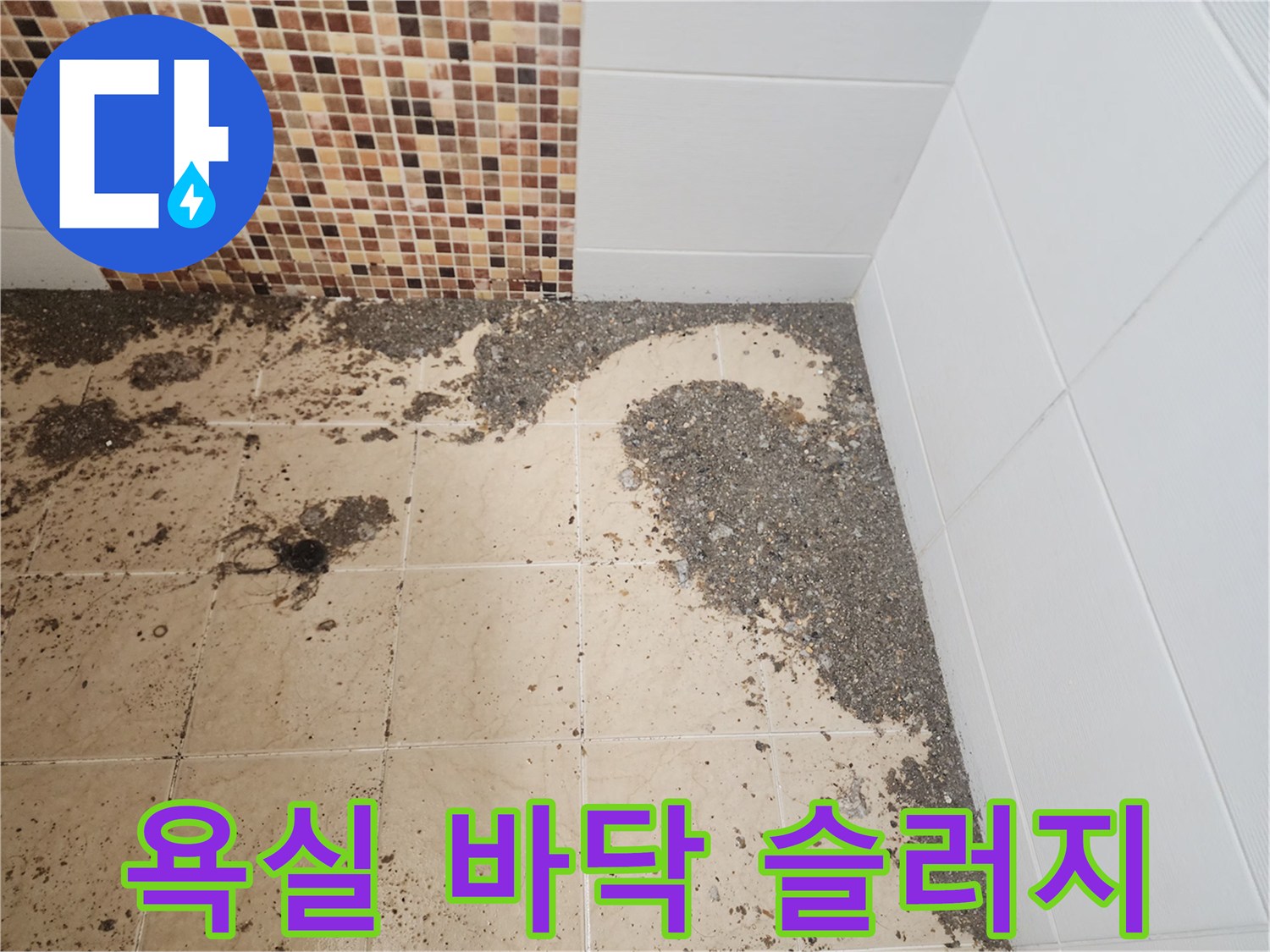 금곡동-화장실-바닥-타일-사이의-역류-흔적