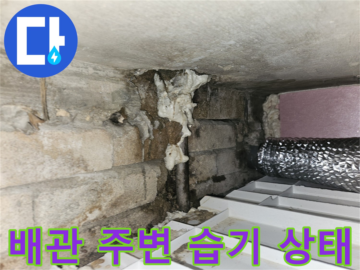 화장실-벽면-배관-주변-습기-및-오염-상태