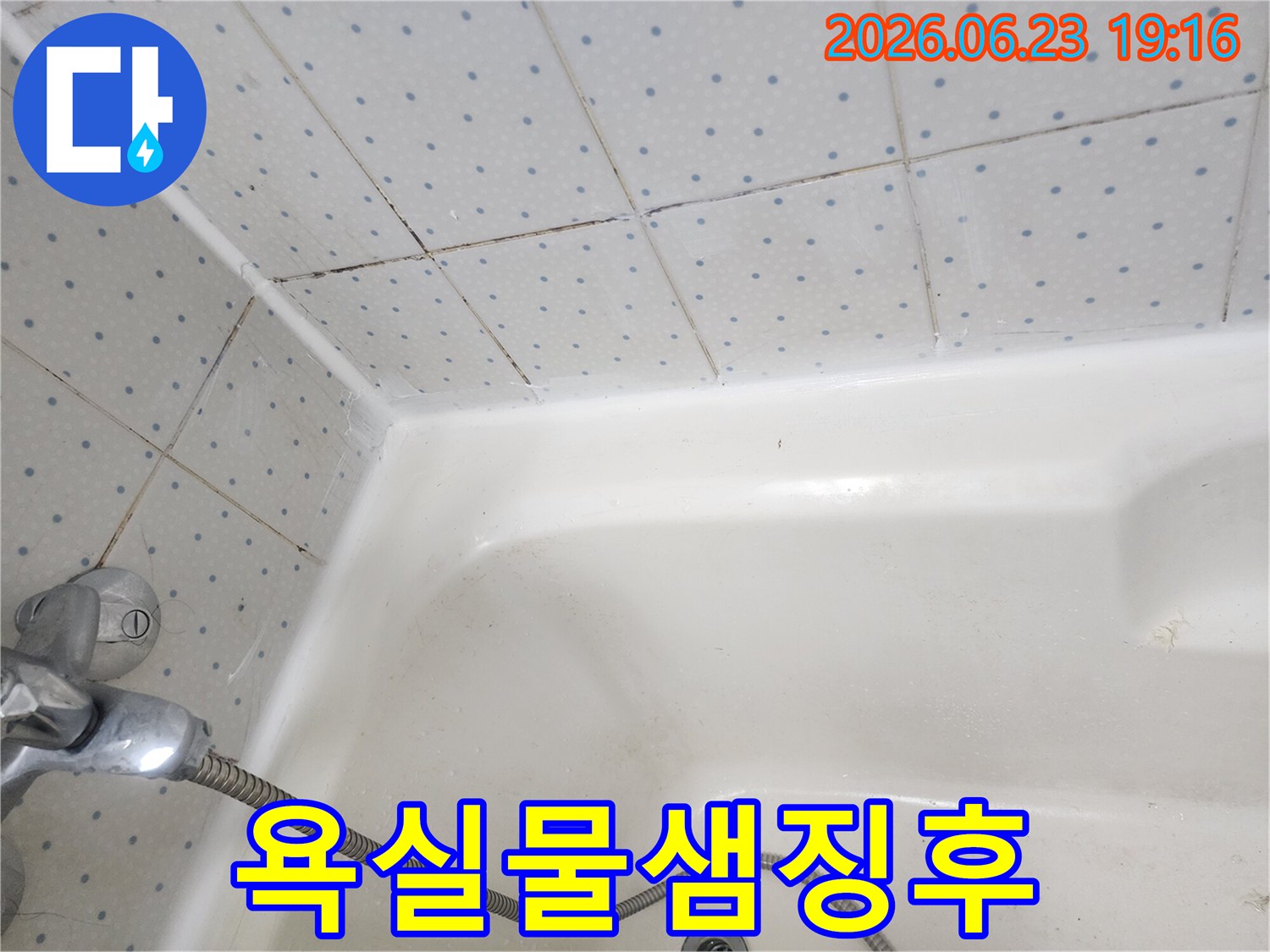 욕실-타일-줄눈과-욕조-실리콘에-광범위하게-퍼진-검은-곰팡이-현상