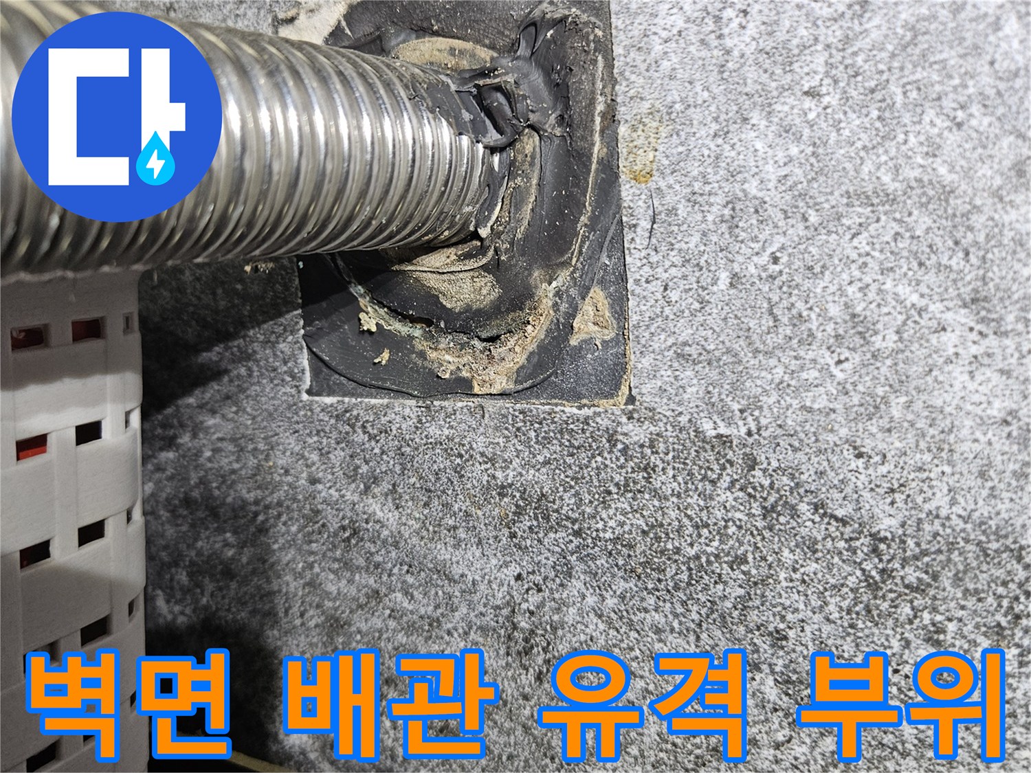 화장실-벽체-배수구-연결부-틈새-발견