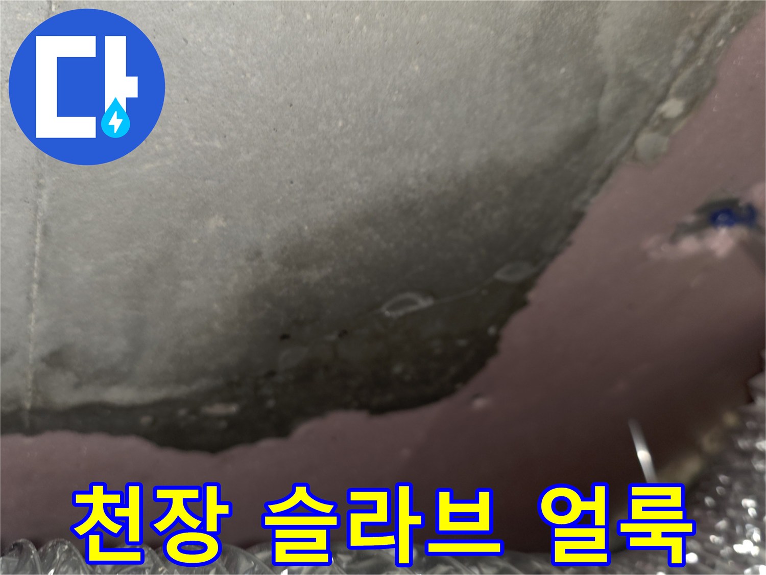 천장-콘크리트-슬라브-습기-및-곰팡이-확인