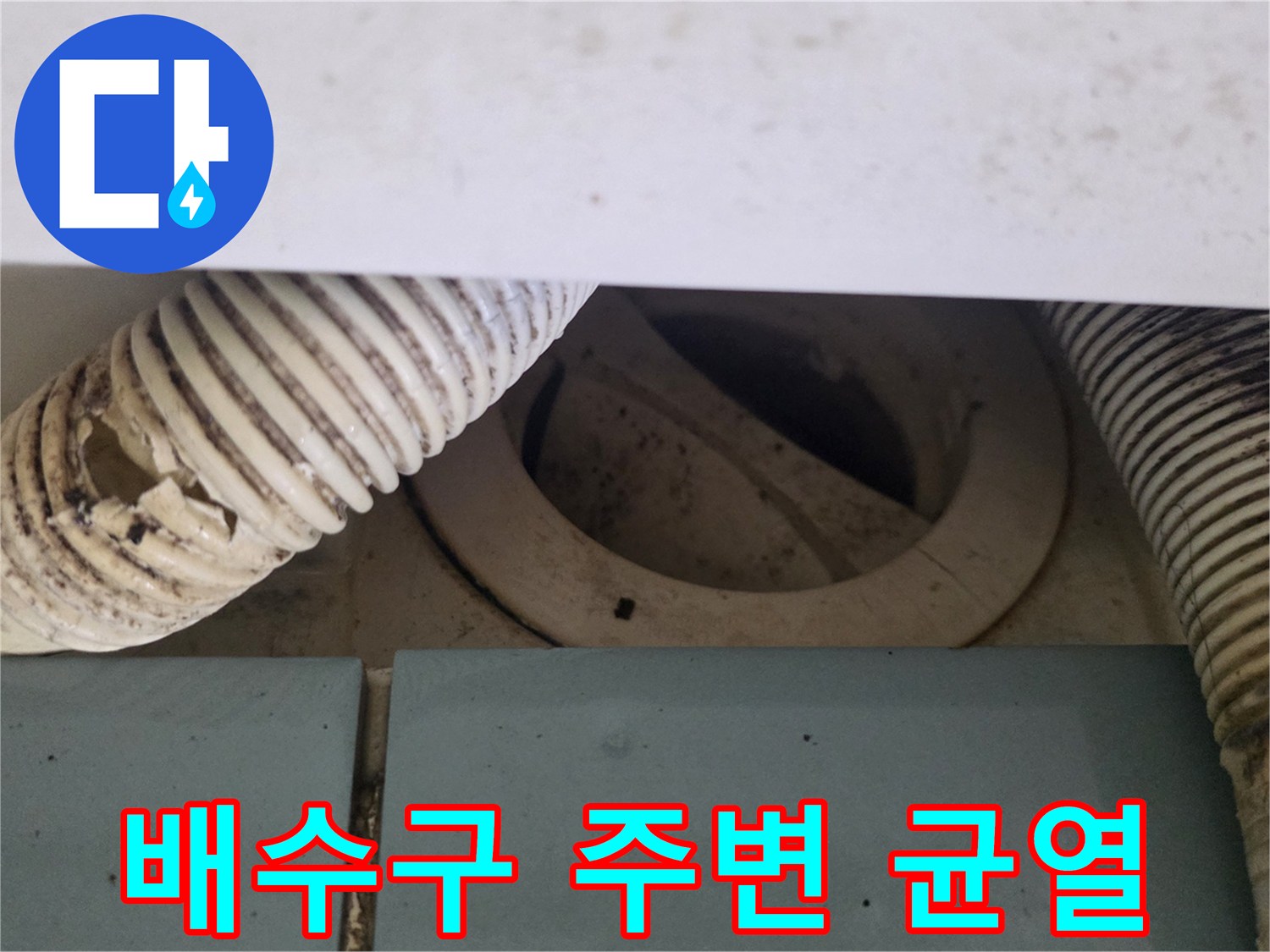 화장실-배수구-주변-배관-균열-및-오염