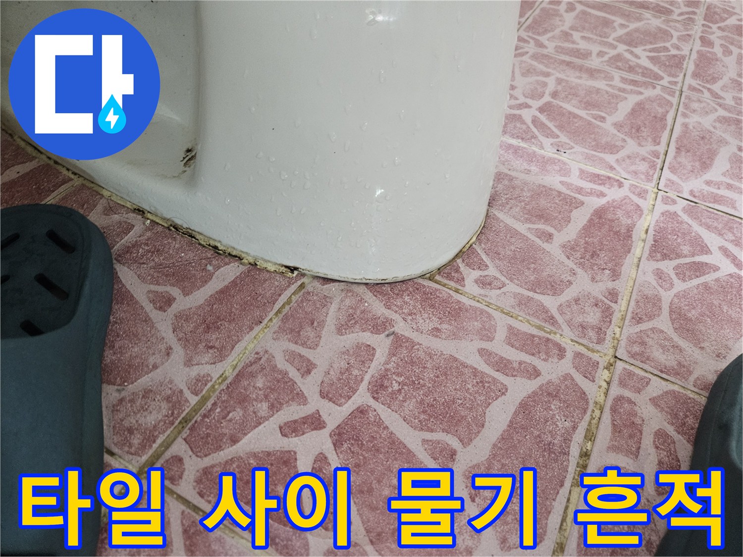 도봉구 현장-변기 하단 타일 틈새 점검 사진