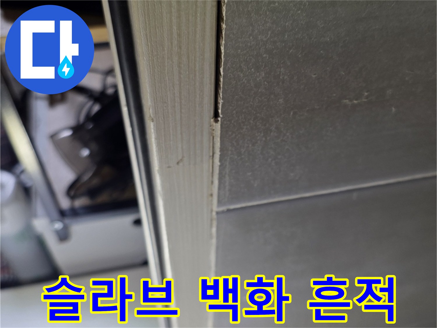 콘크리트-천장-백화-현상-및-습기-관찰