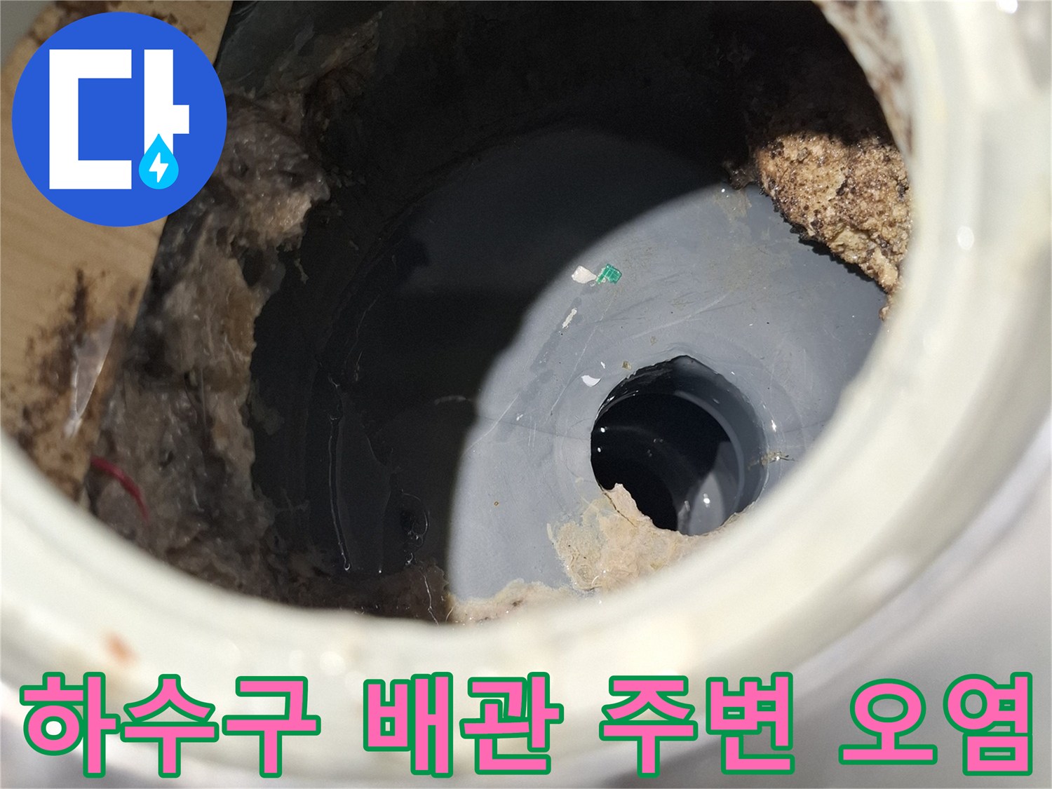 배수구-유가-틈새에-고여있는-물과-오염된-잔해물