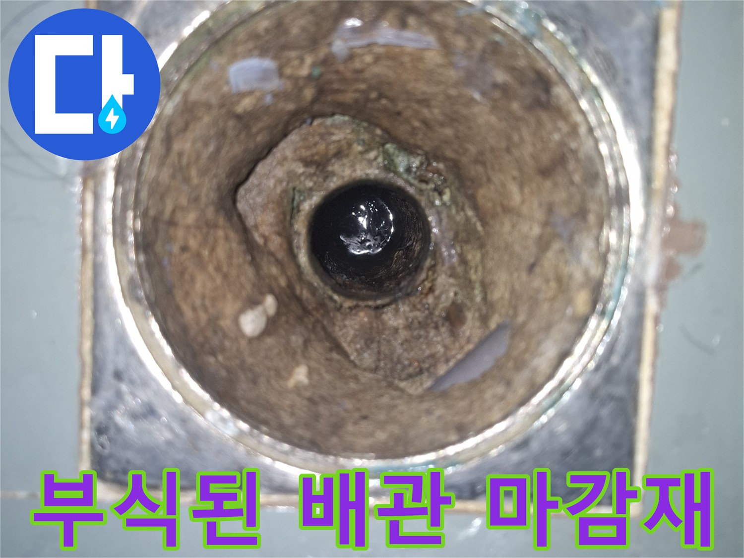 배수구-내부-배관-주변-틈새-상세-사진