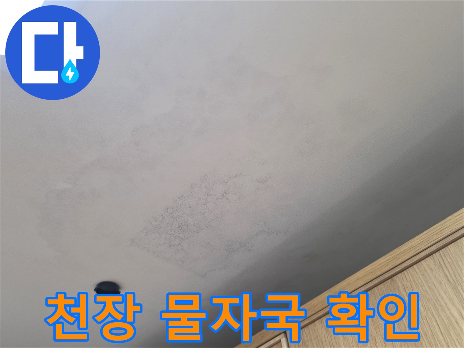 아파트 거실 및 주방-누수로 인해 번진 천장 얼룩