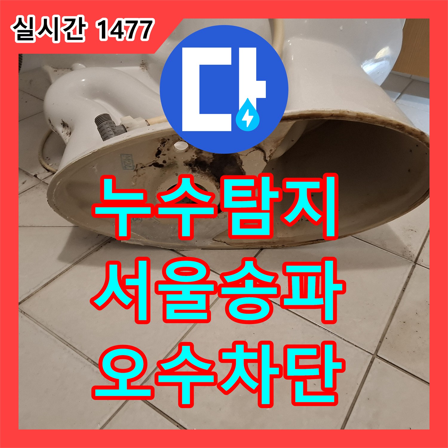 누수탐지 변기 하단 배관의 플랜지 밀폐 불량으로 인한 오수 유출을 정밀하게 보수한 사례 서울 송파구