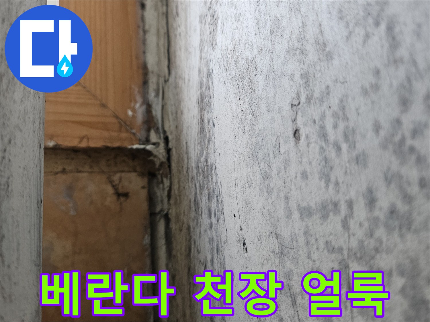 성북구-아파트-베란다-천장-누수-흔적-및-곰팡이-상태