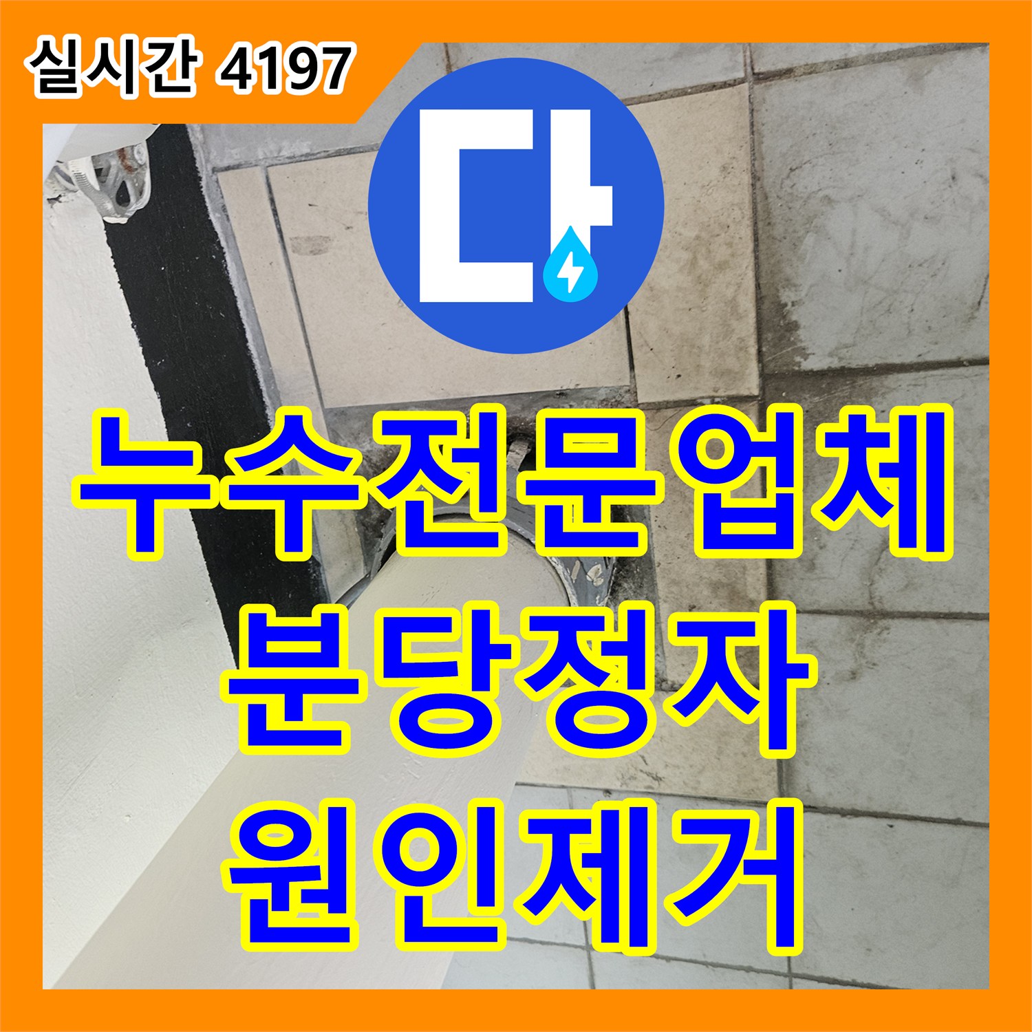 누수전문업체 미국에 계신 집주인을 대신해 접수된 분당구 정자동 베란다 우수관 재발 누수를 해결한 과정
